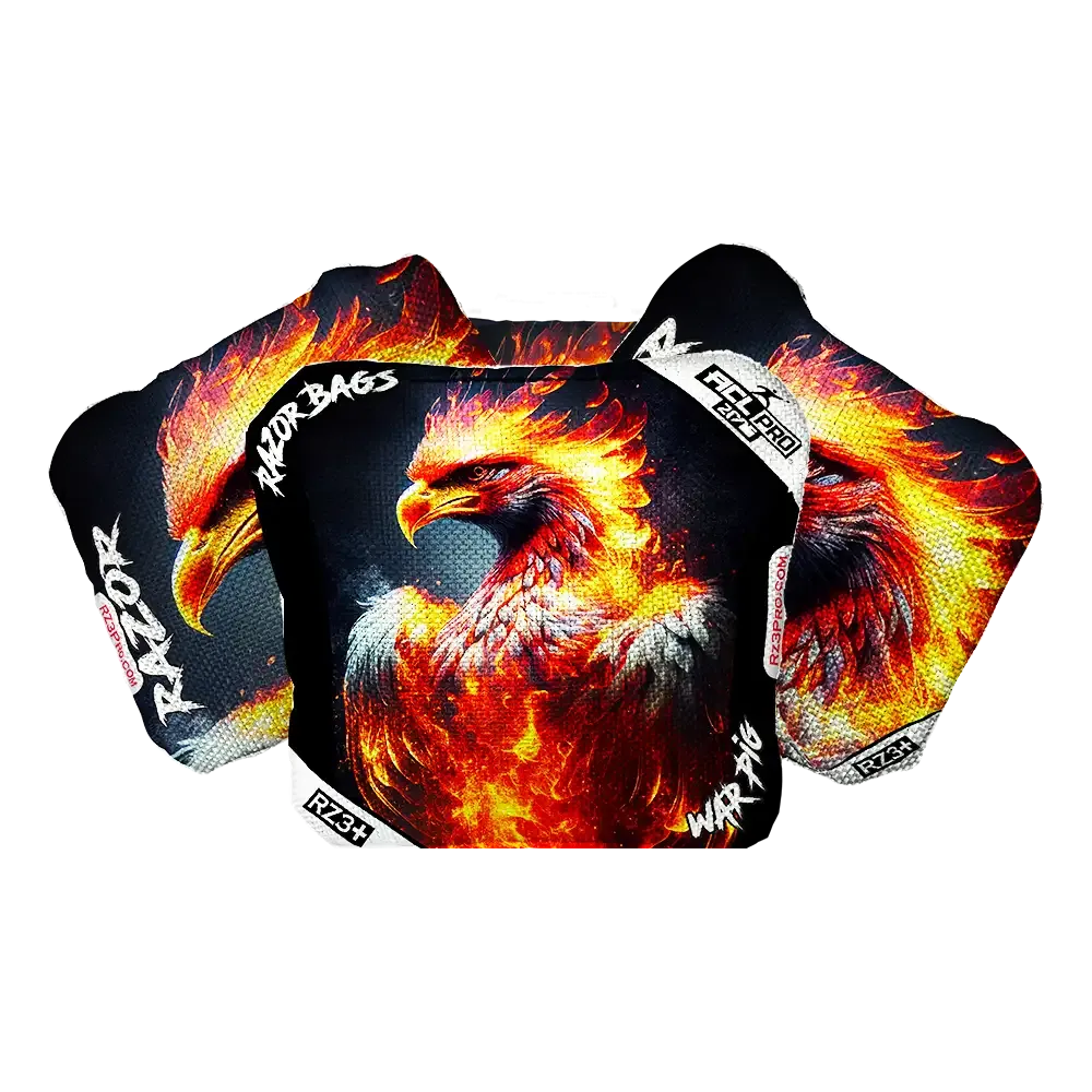 War Pig | Fire Phoenix | ACL PRO Razor Cornhole Bags