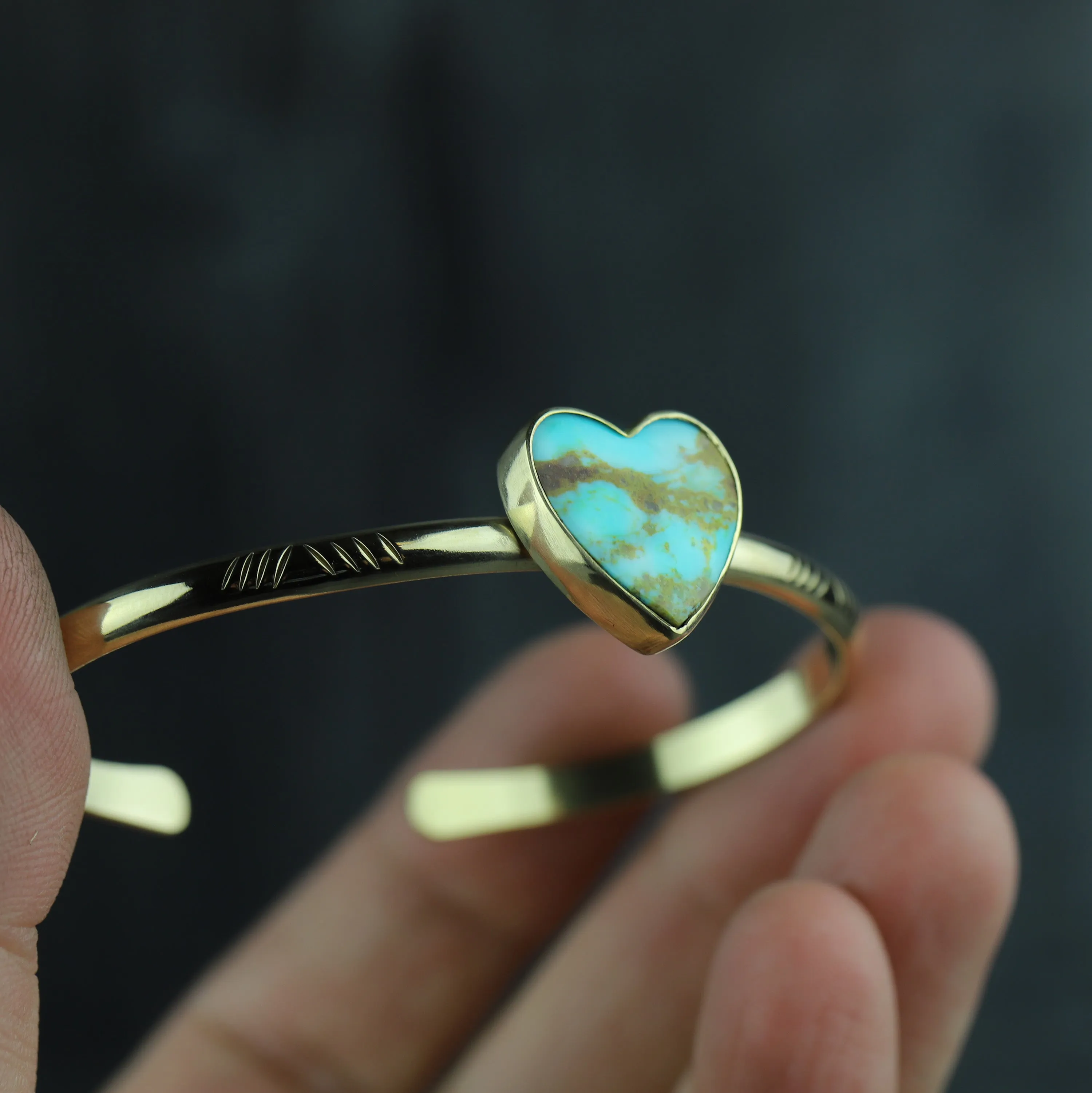 Wear Your Heart Turquoise Stacking Cuff No.1