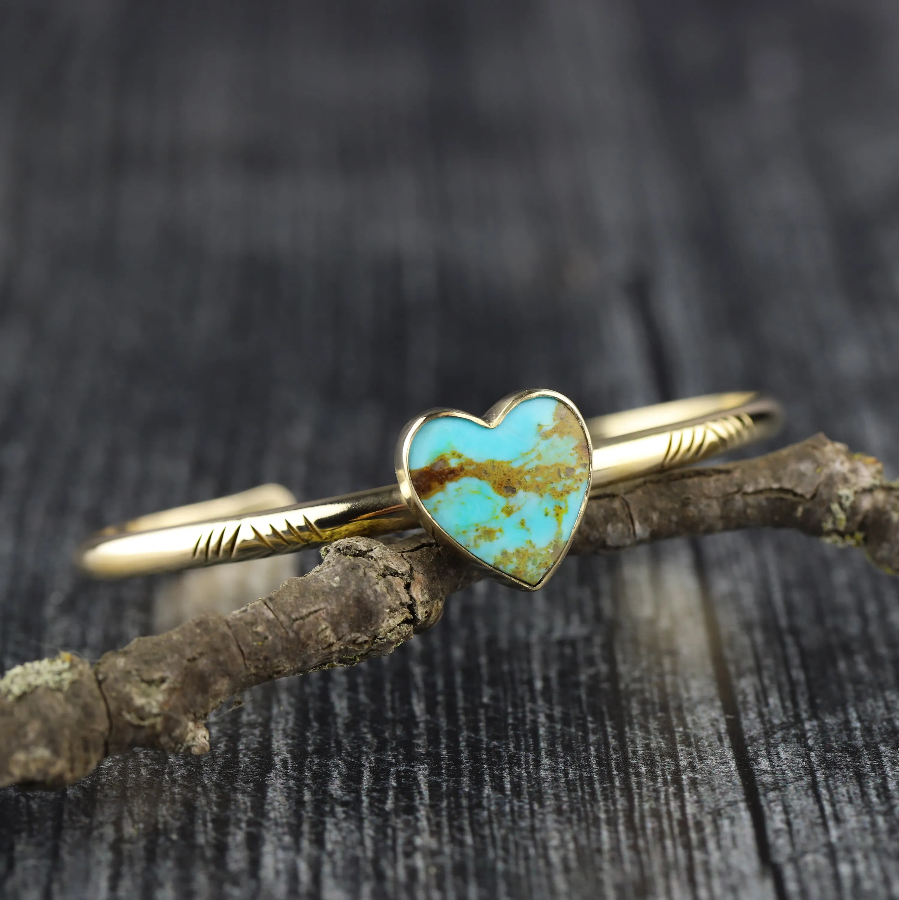 Wear Your Heart Turquoise Stacking Cuff No.1