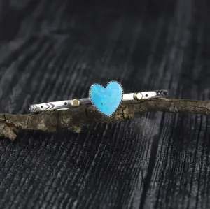 Wear Your Heart Turquoise Stacking Cuff No.2