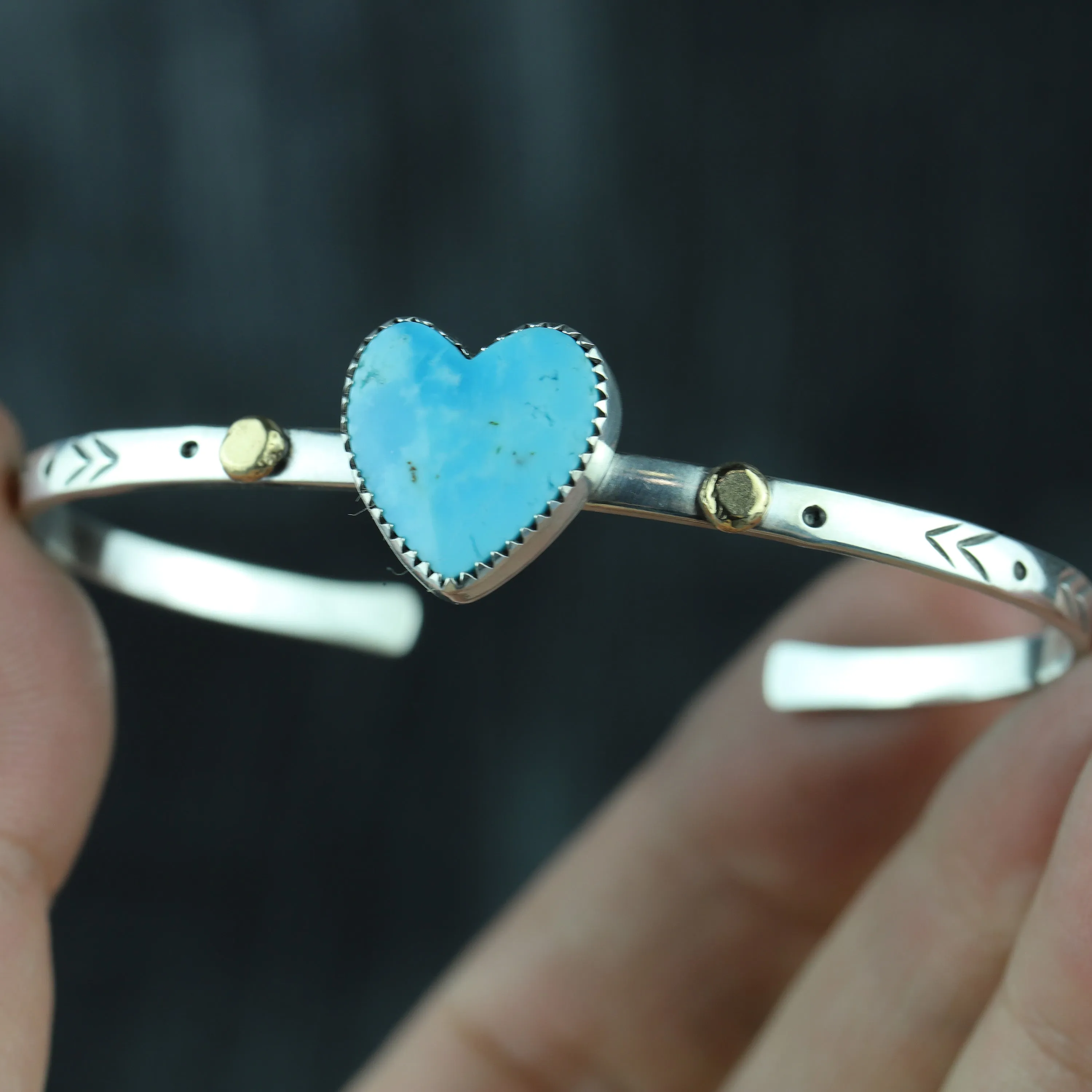 Wear Your Heart Turquoise Stacking Cuff No.2