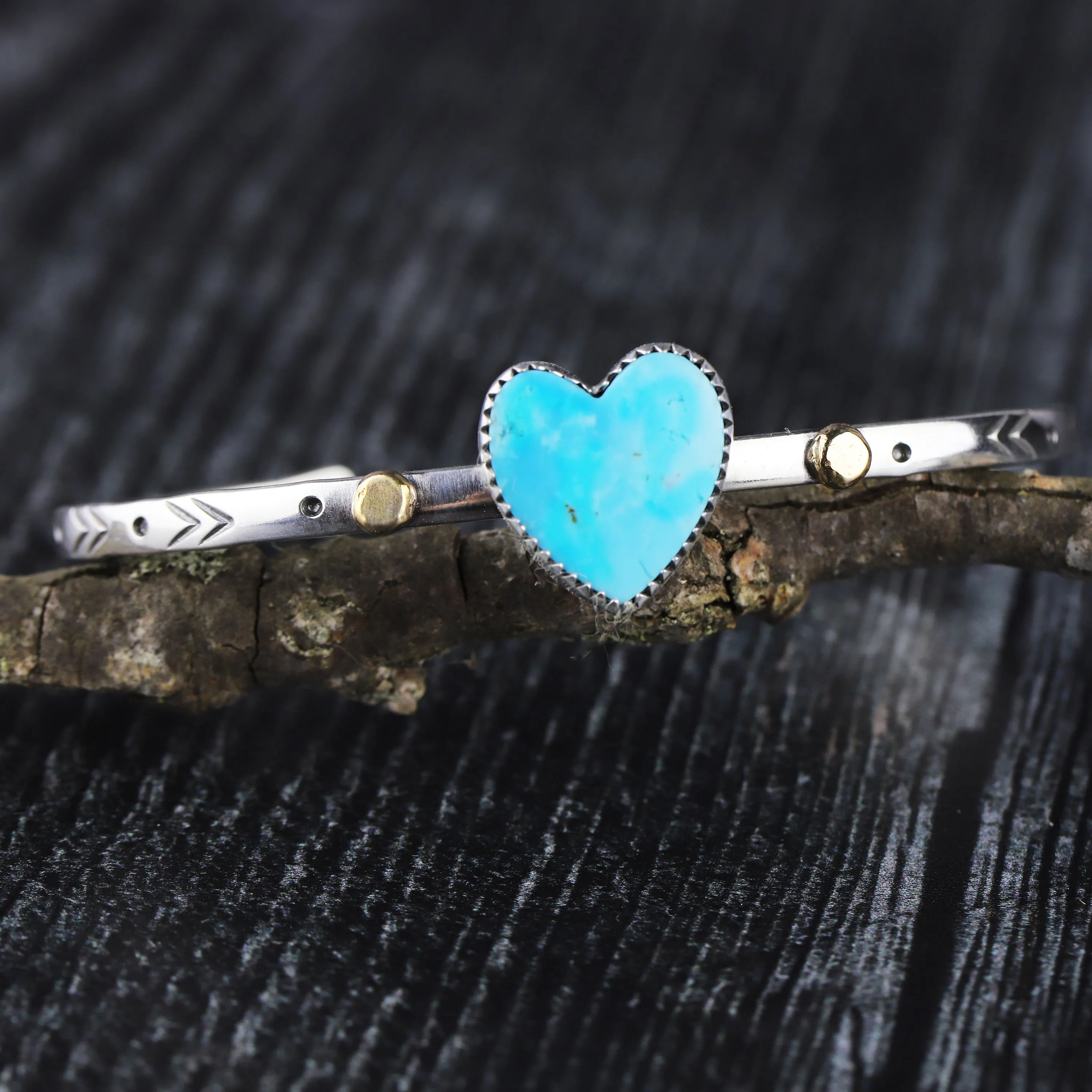 Wear Your Heart Turquoise Stacking Cuff No.2