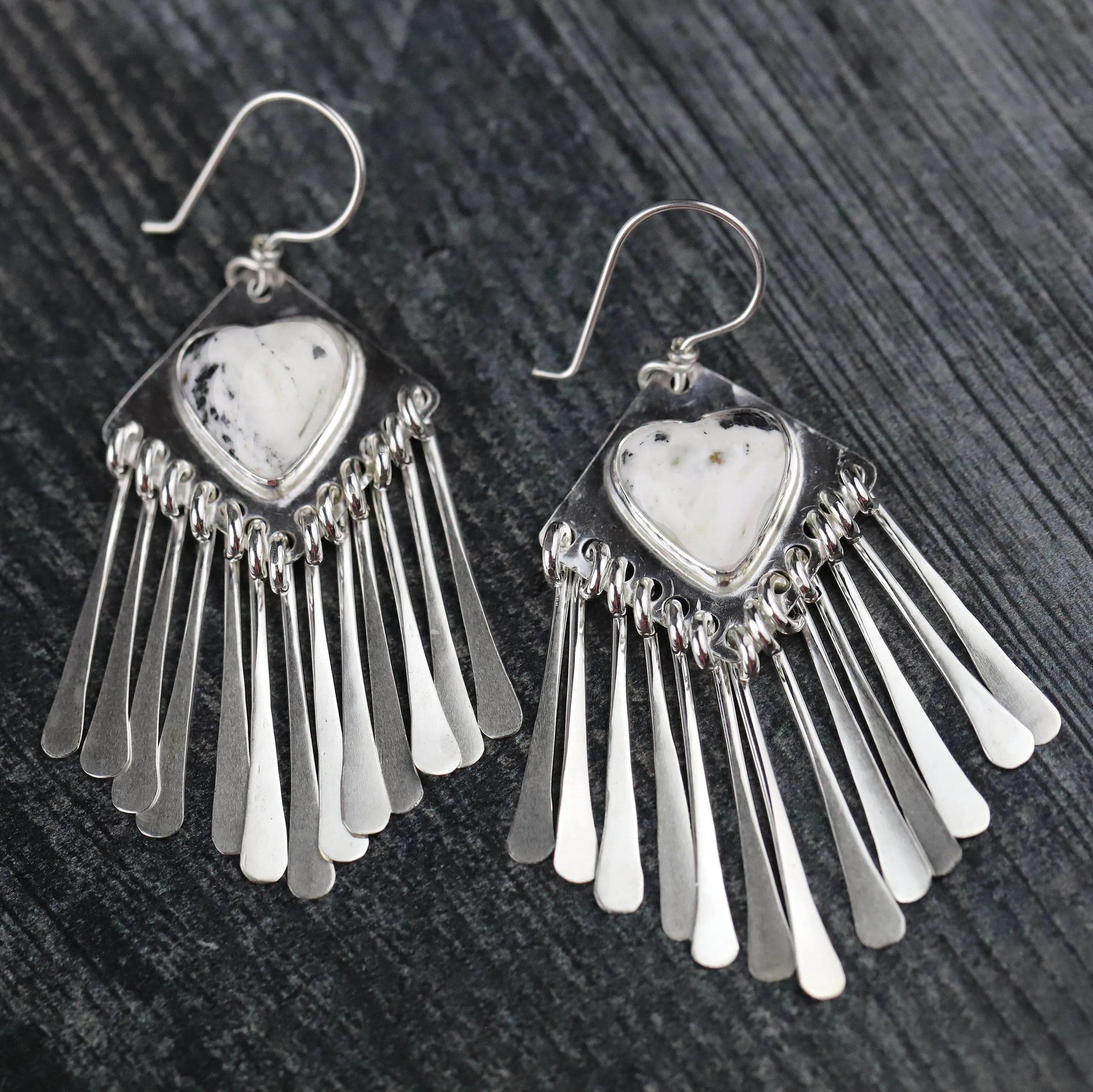 Wear Your Heart White Buffalo Natalie Earrings #1