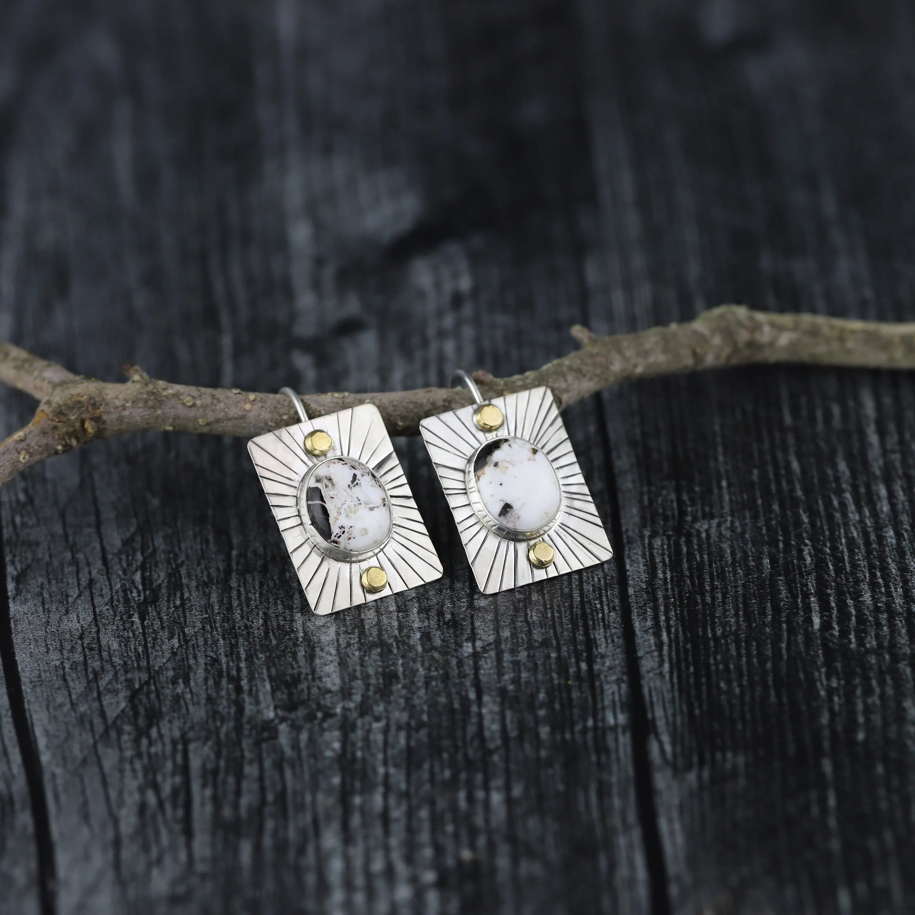 White Buffalo Earrings