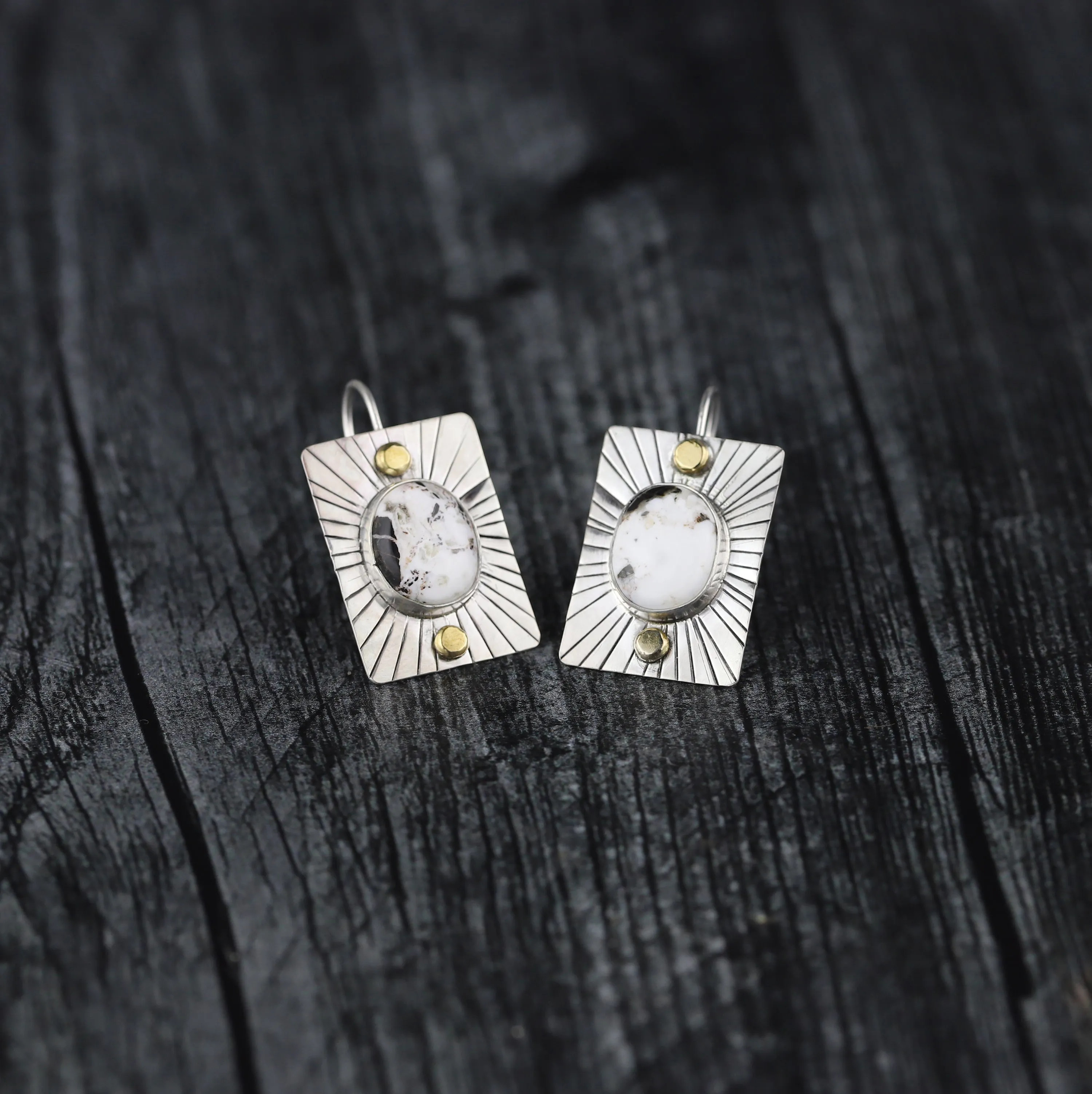 White Buffalo Earrings
