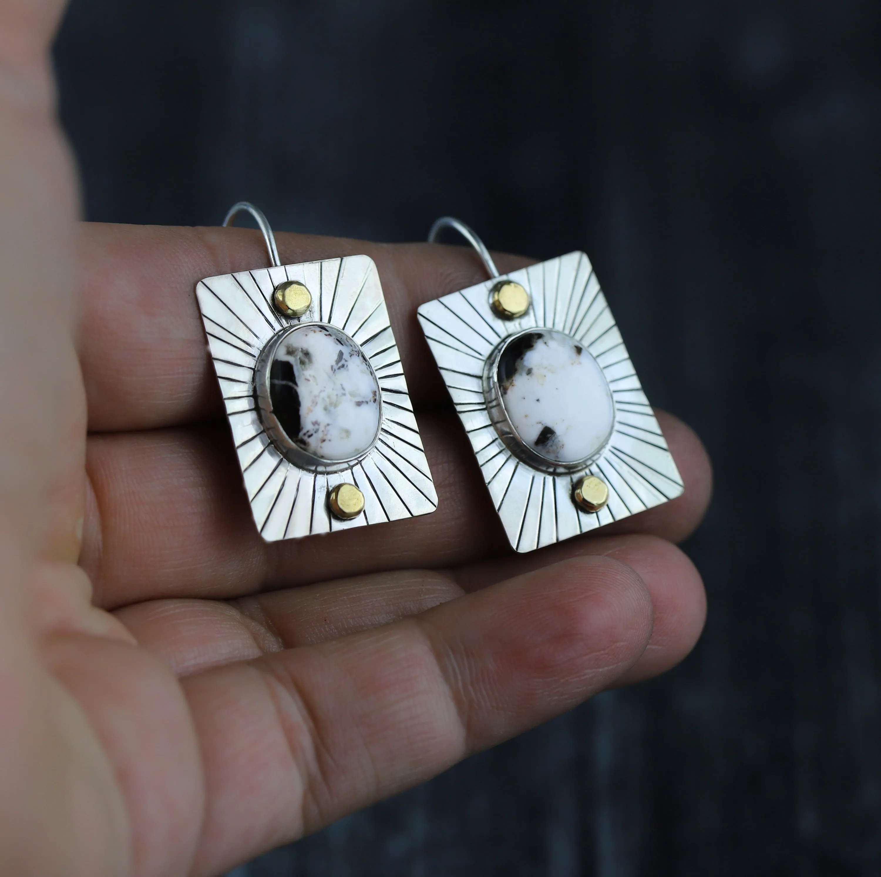 White Buffalo Earrings