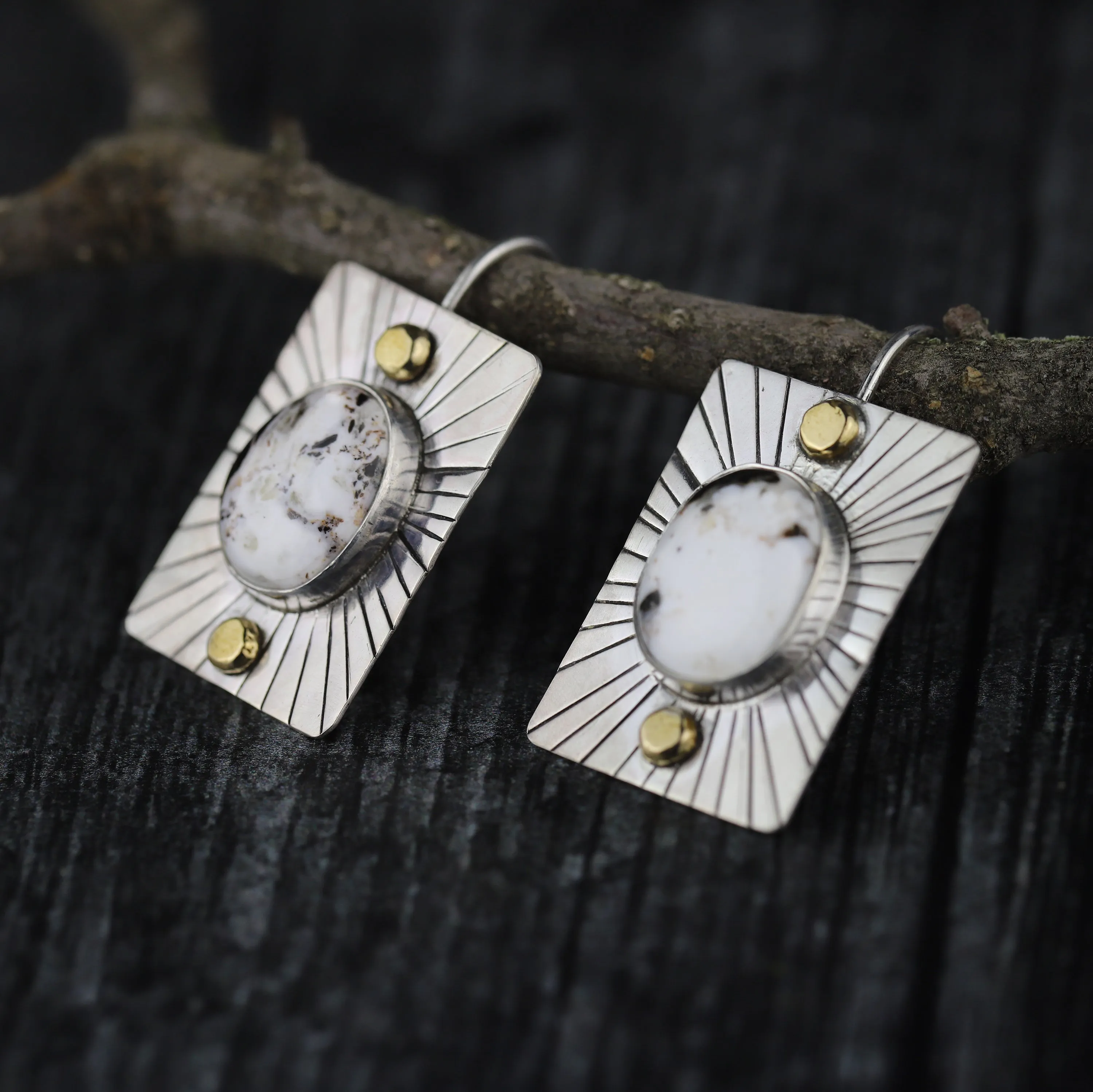 White Buffalo Earrings