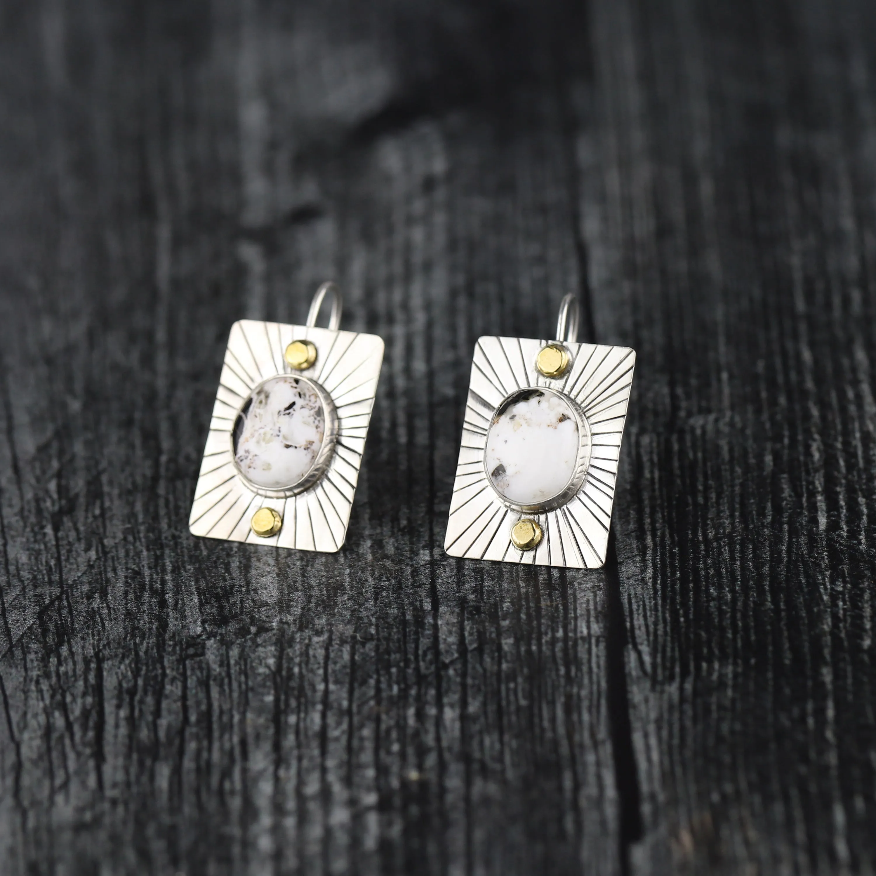 White Buffalo Earrings