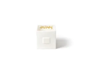 White Small Dot Nesting Cube Medium