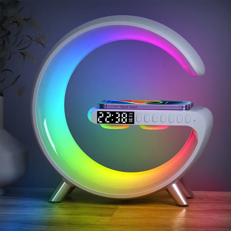 Wireless Charger and Bluetooth Speaker Combo with Fast Charging for Home and Office Use