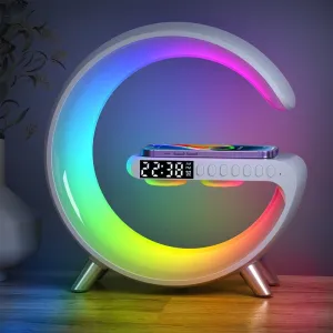 Wireless Charger and Bluetooth Speaker Combo with Fast Charging for Home and Office Use