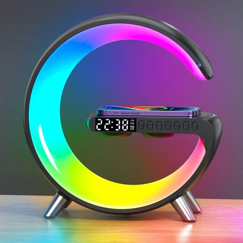 Wireless Charger and Bluetooth Speaker Combo with Fast Charging for Home and Office Use