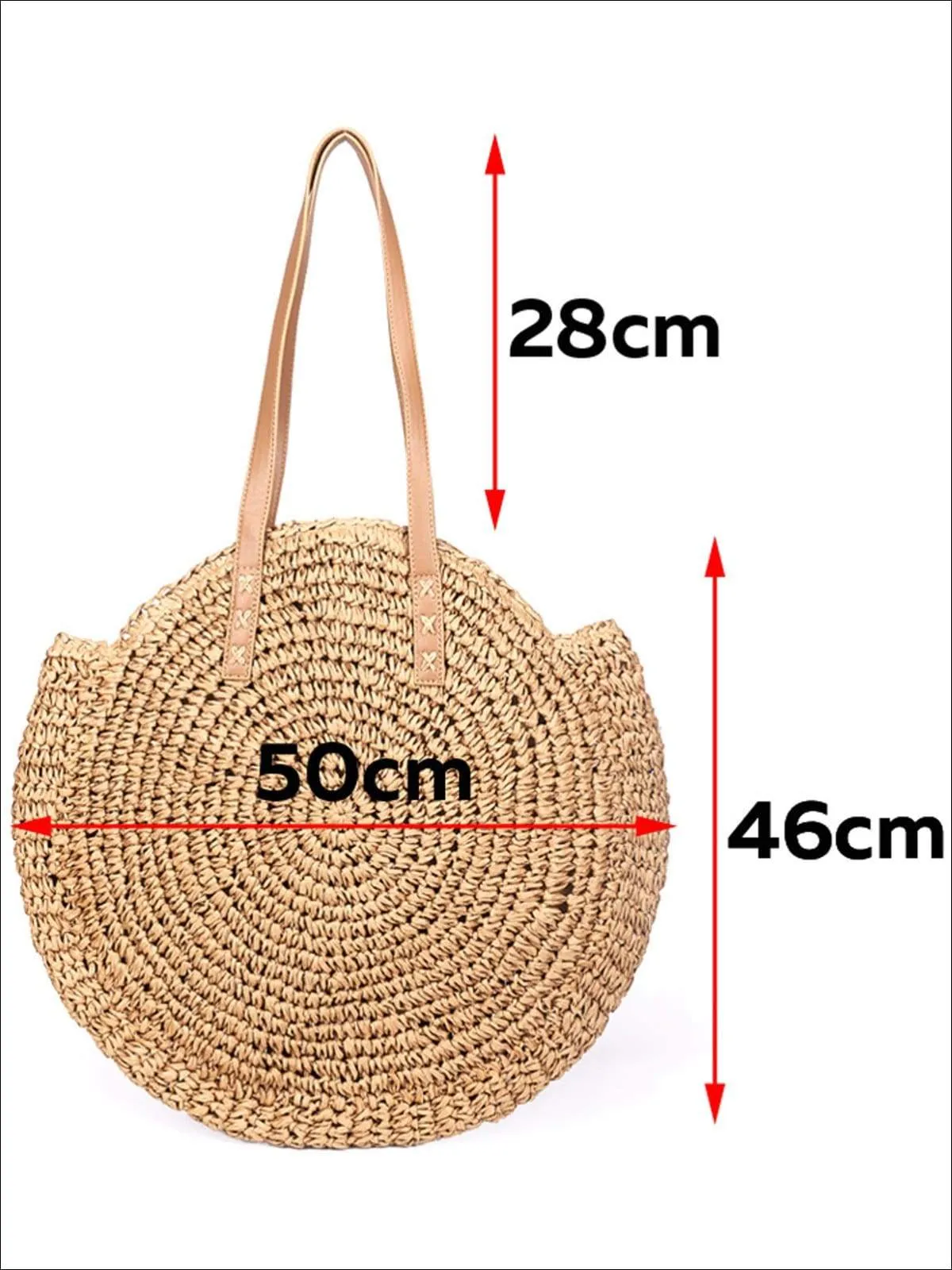 Women's Fashion Oversized Bohemian Straw Shoulder Bag