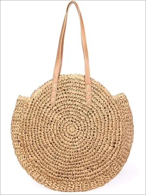 Women's Fashion Oversized Bohemian Straw Shoulder Bag
