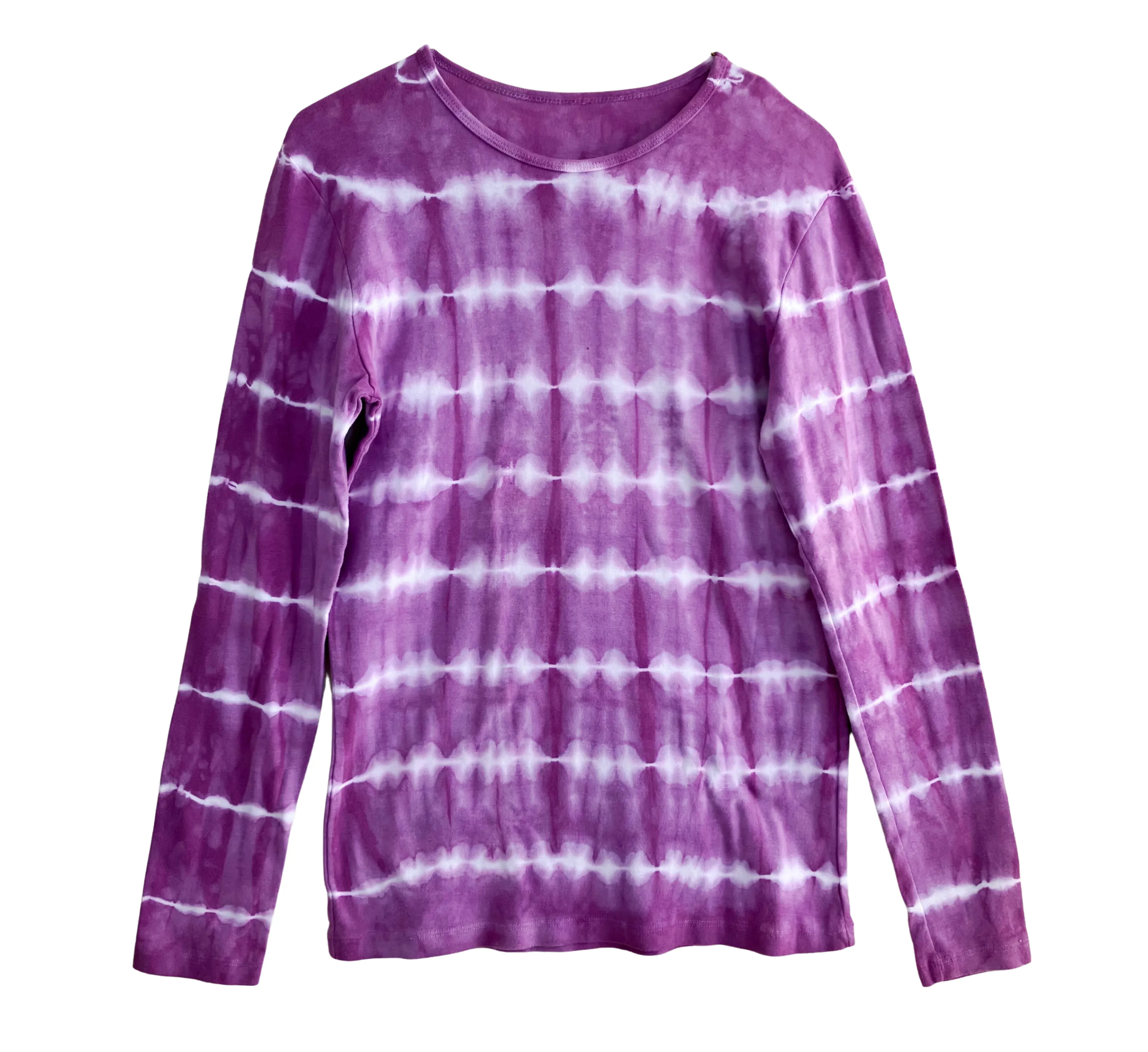 Women's Long Sleeve Blue Tie Dye T Shirt