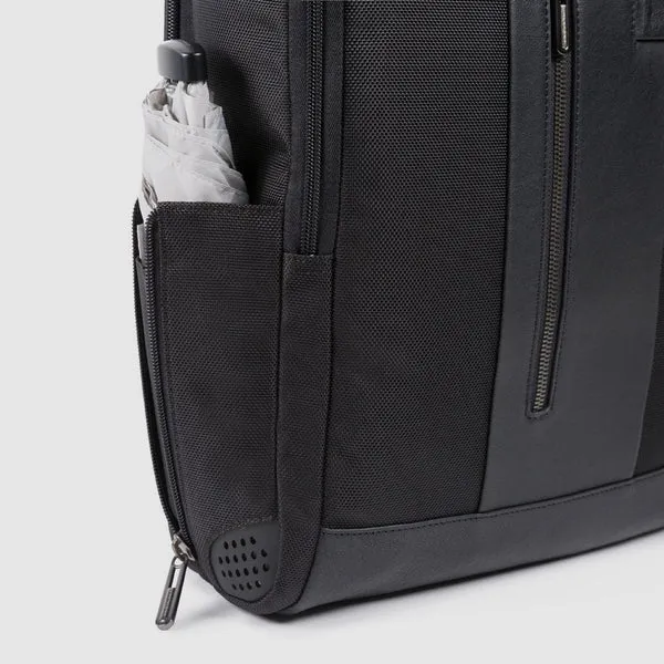 Zaino Piquadro in Tessuto Riciclato Porta PC 15,6'' e Porta Ipad® Brief 2 Nero
