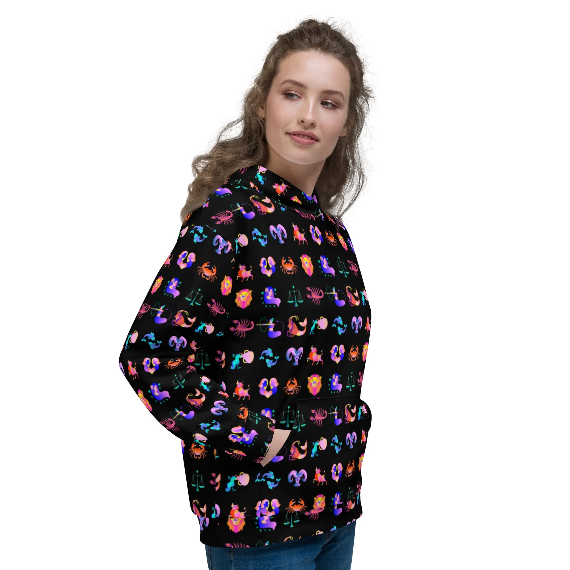 Zodiac Sign Illustration Hoodie